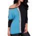 splicing sequined casual long-sleeved top  NSGE37730