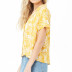 casual printing V-neck short-sleeved chiffon shirt NSGE37755