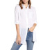 casual solid color loose lapel long sleeve chiffon shirt  NSGE37816