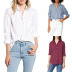 Casual Solid Color Long-Sleeved Breast Pocket Shirt NSGE37847