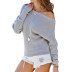 sexy one-shoulde knitted sweater   NSGE37851