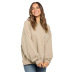 solid color hooded long-sleeved loose sweatshirt NSGE37852