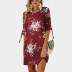 Summer New Chiffon Print Round Neck Dress NSGE37857