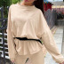 solid color long-sleeved T-shirt three-piece suit NSGE37859