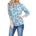casual round neck long-sleeved leopard print top  NSGE37862