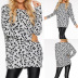 casual round neck long sleeve leopard print T-shirt NSGE37895