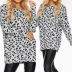 casual round neck long sleeve leopard print T-shirt NSGE37895