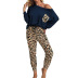 leopard print casual sweatshirt set NSHZ37935