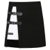 dark leather buckle small embroidery skirt NSLQ37958