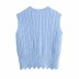 knitted pattern knitted vest  NSAM38027