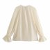 spring laminated decorative tulle blouse NSAM38029