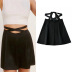 waist strap design high waist solid color skirt NSLD38062