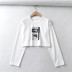  fashion printing long-sleeved T-shirt   NSLD38065