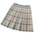 contrast color plaid high waist skirt  NSLD38070