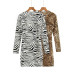 two-piece leopard print dress suit NSLD38079