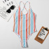 printed striped sexy one-piece swimsuit  NSHL38158