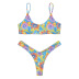 color printing sexy split swimsuit NSHL38164