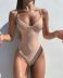 pure color sexy one-piece swimsuit   NSHL38167