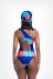 retro printing one-shoulder one-piece swimsuit  NSHL38173