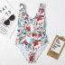 strappy printed one-piece sexy swimsuit  NSHL38180