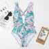 strappy printed one-piece sexy swimsuit  NSHL38180