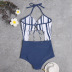 hanging neck printing one-piece swimsuit  NSHL38183