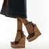 high-heeled wedge open-toe sandals  NSCA38208