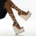  wedge heel straps high heel sandals   NSCA38227