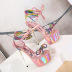 color rhinestone bow tie heel sandals NSCA38228