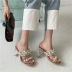 sandalias de tacón transparente con perlas NSCA38246