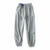 Pantalones deportivos informales con cordones y cintura elástica reflectante NSHS38255