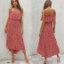 new sexy sling pattern mid-length irregular dress NSSA34582