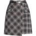 Spring plaid new slim high waist irregular skirt NSYZ34585