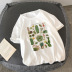 spring and summer new cactus letter printed t-shirt NSJS34601