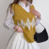 new rhombus contrast woolen vest  NSLQ34767