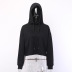 short hooded print pullover sweatshirt NSXE34775