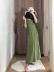 spring new solid color puffy sleeve waist dress  NSAM34782