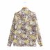 fashion print knot chiffon shirt  NSAM34816