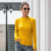 fashion casual high neck button long sleeve slim knit sweater NSMY34818