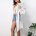 fashion casual lace hook flower embroidery bikini blouse NSMY34821