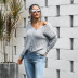 fall/winter new fashion casual deep V-neck sweater NSMY34834