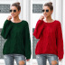 casual loose lantern sleeve sweater  NSMY34835