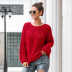 casual loose lantern sleeve sweater  NSMY34835