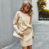 winter minimalist solid color sweater suit  NSDY34858
