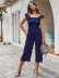 summer suspenders solid color thin casual jumpsuit NSDY34861