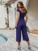 summer suspenders solid color thin casual jumpsuit NSDY34861