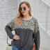 leopard print loose fashion round neck T-shirt  NSDY34871