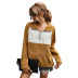 lapel color matching sweatshirt NSDY34875