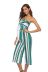 tie bow contrast striped long jumpsuit  NSDY34897