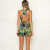 new style sexy deep V printed jumpsuit  NSYD34914